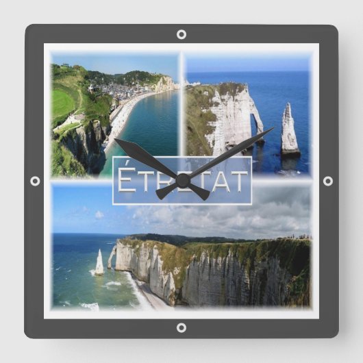 zFR101 ETRETAT Normandy Vierkante Klok (Voorkant)