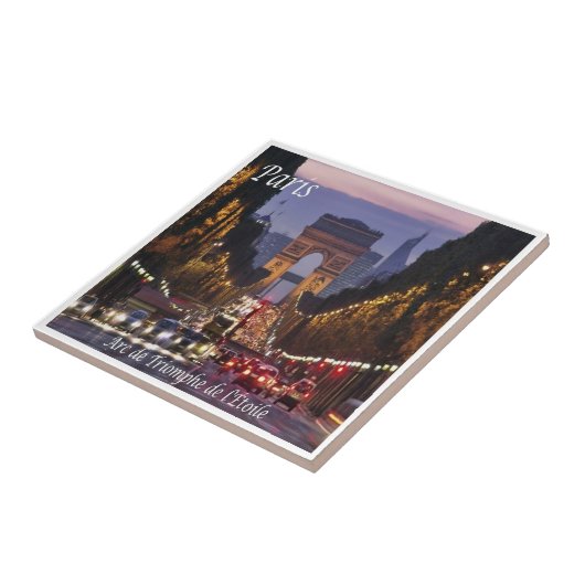 zFR104 PARIS Arc de Triomphe de l'Étoile Tegeltje (Zijkant)