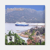 zFR119 PORTO VECCHIO, Corsica, Fridge Magneet (Voorkant)