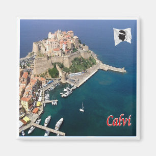 zFR121 CALVI panorama, Corsica, Fridge Magnet