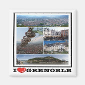 zFR132 GRENOBLE I Love, France, Fridge Magneet (Voorkant)