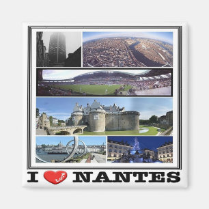 zFR133 NANTES "I Love", Frankrijk, Fridge Magnet
