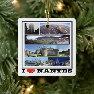 zFR133 NANTES "I Love", Frankrijk, Keramisch Ornament