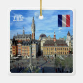 zFR136 panorama van LILLE, Frankrijk, Europa, Keramisch Ornament (Achterkant)