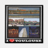 zFR137 TOULOUSE "I Love", Frankrijk, Fridge Magnet (Voorkant)