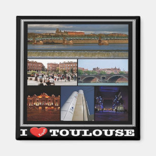 zFR137 TOULOUSE "I Love", Frankrijk, Fridge Magnet