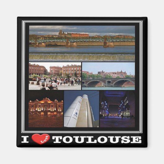 zFR137 TOULOUSE "I Love", Frankrijk, Fridge Magnet (Voorkant)
