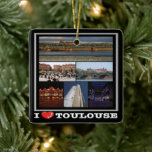 zFR137 TOULOUSE "I Love", Frankrijk, Keramisch Ornament<br><div class="desc">Hier vind je het souvenir van je vakantie. Deze categorie bevat keramische sierbeelden van vele plaatsen in Frankrijk. (zFR137 TOULOUSE "I Love", Frankrijk, keramische siervoorwerpen). Verbazingwekkende vrienden en familieleden met de unieke souvenirs van uw geweldige reis. Probeer ons. #LeoPepeDesign - Europe frankrijk, leopedesign, reistoeristen met foto's, cadeau souvenir gadget Ceramic...</div>