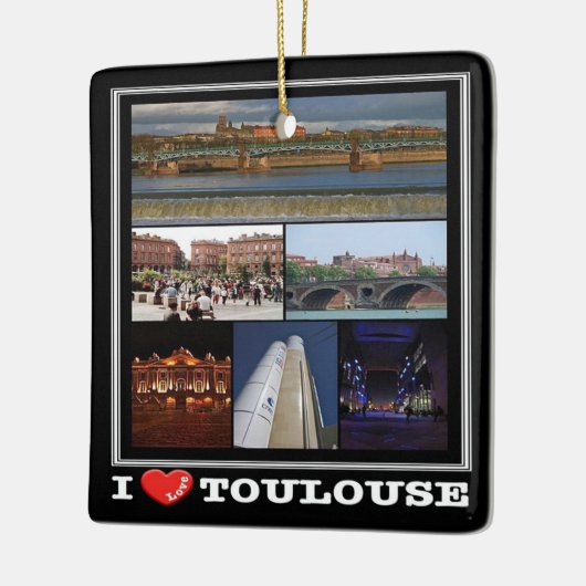 zFR137 TOULOUSE "I Love", Frankrijk, Keramisch Ornament (Links)