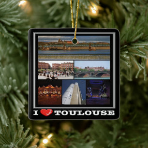 zFR137 TOULOUSE "Ik hou van", Frankrijk, Keramisch Ornament