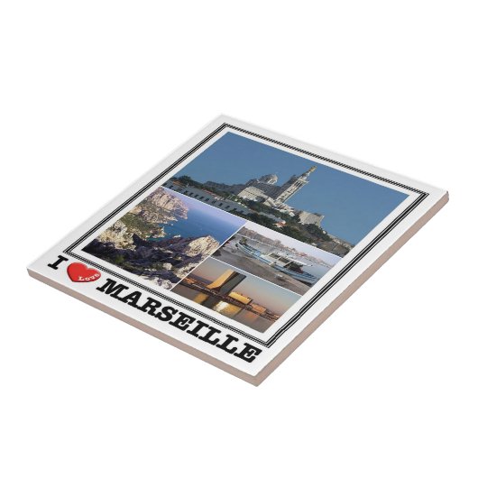 zFR139 MARSEILLE "I Love", Frankrijk, Tegeltje (Zijkant)