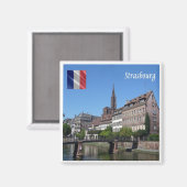 zFR142 STRASBOURG, Frankrijk, Fridge Magnet (Voorkant / Achterkant)