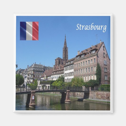 zFR142 STRASBOURG, Frankrijk, Fridge Magnet (Voorkant)