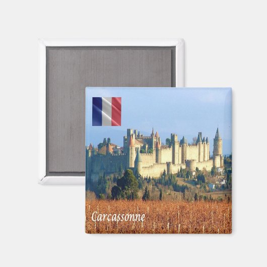 zFR143 CARCASSONNE, Frankrijk, Fridge Magneet (Voorkant / Achterkant)