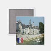 zFR145 ORLEANS, Frankrijk, Fridge Magneet (Voorkant / Achterkant)