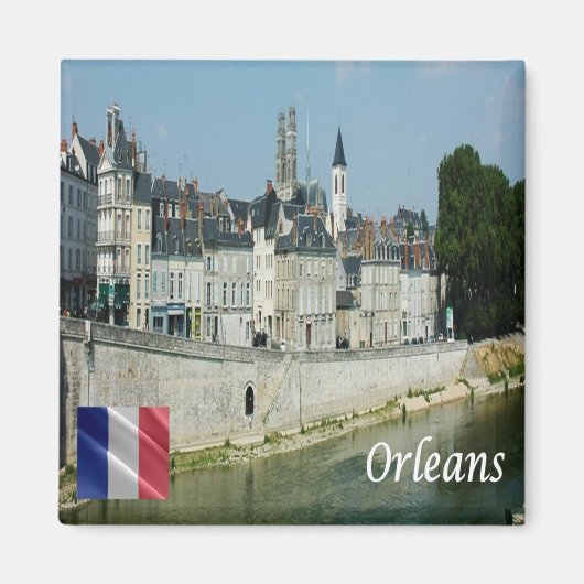 zFR145 ORLEANS, Frankrijk, Fridge Magneet (Voorkant)
