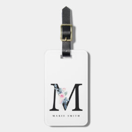 ZFT BLUSH BLUE FLORAL ALPHABETS NAME BRIEF M BAGAGELABEL