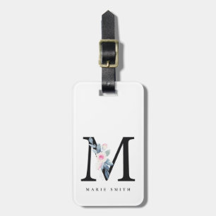 ZFT BLUSH BLUE FLORAL ALPHABETS NAME BRIEF M BAGAGELABEL