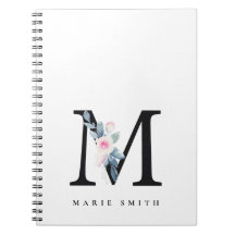 ZFT BLUSH BLUE FLORAL ALPHABETS NAME BRIEF M