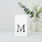 ZFT BLUSH BLUE FLORAL ALPHABETS NAME BRIEF M VISITEKAARTJE (Staand voorkant)
