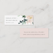 ZFT BLUSH FLORAL WATERVERF WEBSITE RSVP MINI VISITEKAARTJE (Voorkant / Achterkant)
