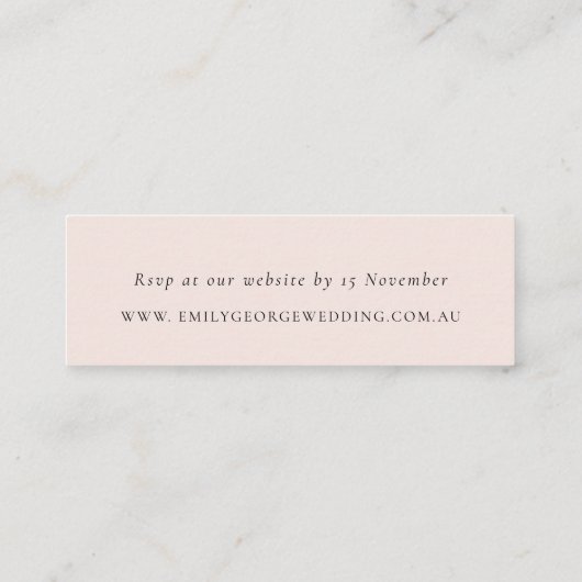 ZFT BLUSH FLORAL WATERVERF WEBSITE RSVP MINI VISITEKAARTJE (Achterkant)