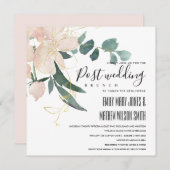 ZFT BLUSH GOLD FLORAL BUNCH POST WEDDING BRUNCH KAART (Voorkant / Achterkant)