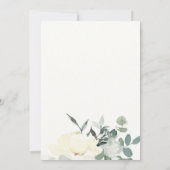 ZFT NEUTRAL IVORY WHITE FLORAL BUNCH BABY SHOWER KAART (Achterkant)