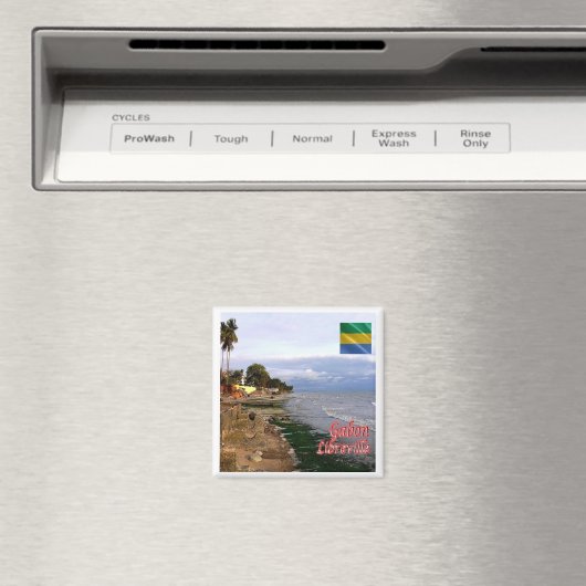 zGA005 LIBREVILLE, Gabon, Afrika, Fridge Magneet (Insitu (Vaatwasser))