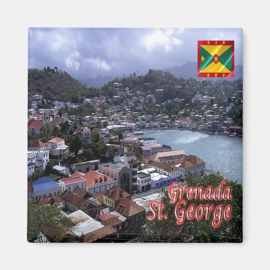 zGD005 SAINT GEORGE, Grenada, Amerika, Fridge Magneet (Voorkant)
