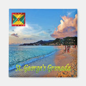 zGD007 SAINT GEORGE, Grand Ans, Grenada, Fridge Magneet (Voorkant)