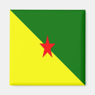 zGF001 FRENCH GUYANA, FLAG, Amerika, Fridge Magneet