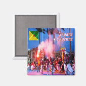 zGF003 CAYENNE, Frans-Guyana, Carnival, Fridge Magneet (Voorkant / Achterkant)