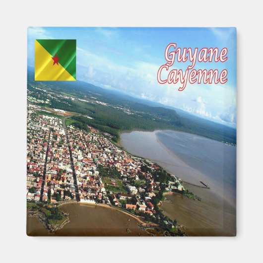 zGF004 CAYENNE, Frans-Guyana, Amerika, Fridge Magneet (Voorkant)