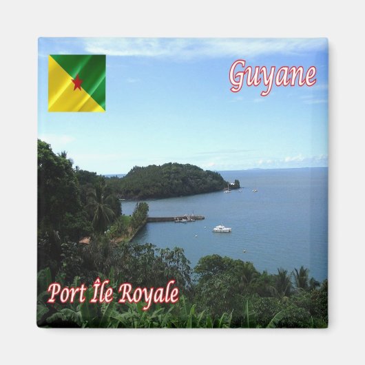 zGF006 PORT ROYAL Island, Frans-Guyana, Fridge Magneet (Voorkant)