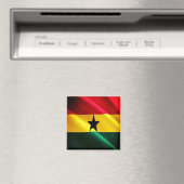 zGH002 GHANA, Waving Flag, Afrika, Fridge Magneet (Insitu (Vaatwasser))