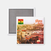 zGH003 ACCRA Noord, Ghana, Afrika, Fridge Magneet (Voorkant / Achterkant)