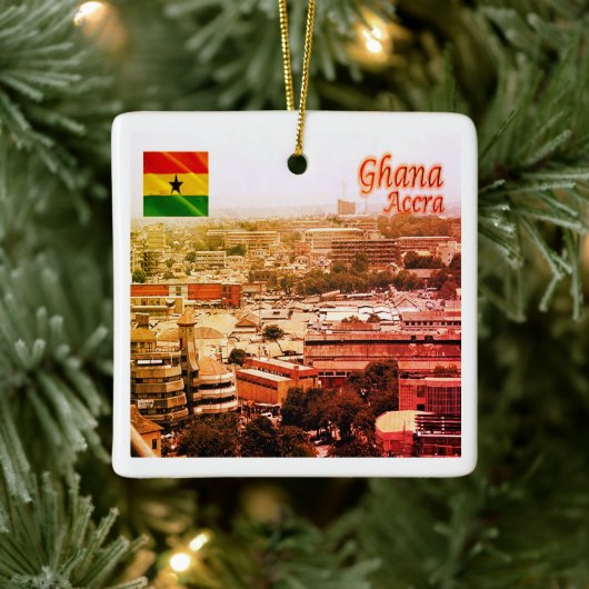 zGH003 ACCRA Noord, Ghana, Afrika, Keramisch Ornament (Boom)