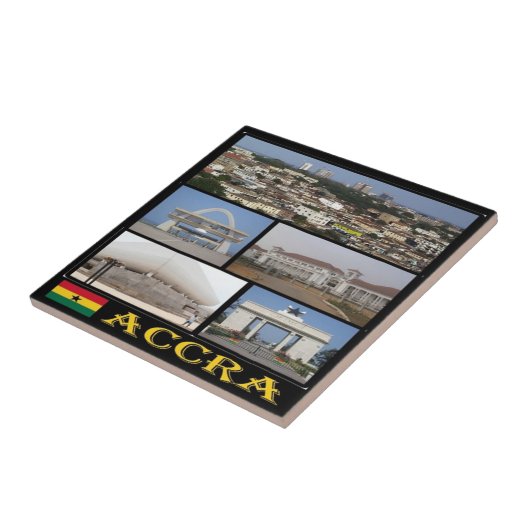 zGH004 ACCRA, Mozaïek, Ghana, Afrika, Tegeltje (Zijkant)