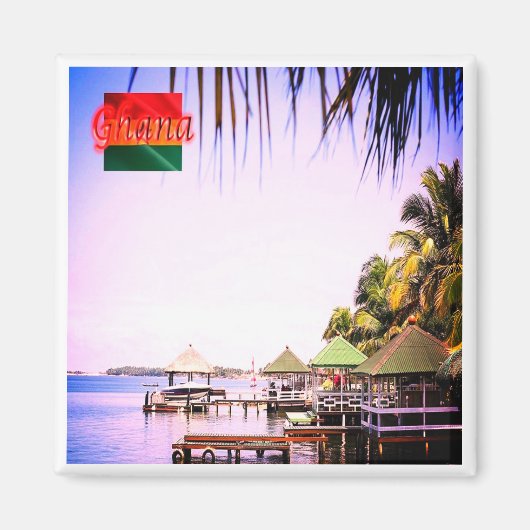 zGH005 GHANA, Kust, Afrika, Fridge Magneet (Voorkant)