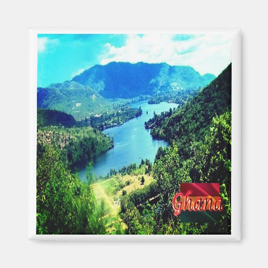 zGH006 GHANA, Volta Lake, Afrika, Fridge Magneet (Voorkant)