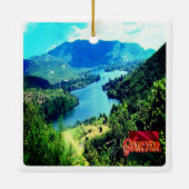 zGH006 GHANA, Volta Lake, Afrika, Keramisch Ornament (Achterkant)