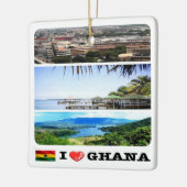 zGH007 GHANA I Love, Mozaïek, Afrika, Keramisch Ornament (Links)