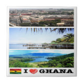 zGH007 GHANA I Love, Mozaïek, Afrika, Tegeltje (Voorkant)