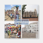 zGH008 GHANA, Mozaïek, Afrika, Fridge Magneet (Voorkant)