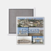 zGH009 ACCRA, Mosaic, Ghana, Afrika, Fridge Magneet (Voorkant / Achterkant)