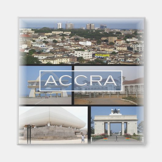 zGH009 ACCRA, Mosaic, Ghana, Afrika, Fridge Magneet (Voorkant)