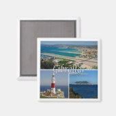 zGI003 GIBRALTAR The Lighthouse, Europe, Fridge Magneet (Voorkant / Achterkant)