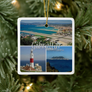 zGI003 GIBRALTAR The Lighthouse, Europe, Keramisch Ornament
