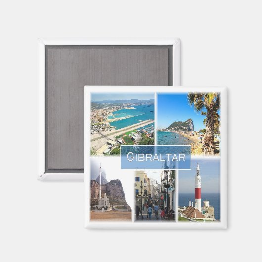 zGI004 GIBRALTAR, Europa, Fridge Magneet (Voorkant / Achterkant)